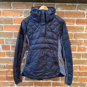 Womens Lululemon "Down For it All" Jacket - Size 6 - Black / Heather Gray